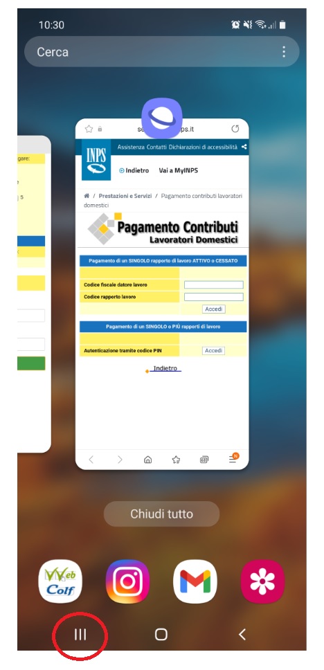 Cambio pagina del browser da app Webcolf Cambio pagina del browser da app Webcolf